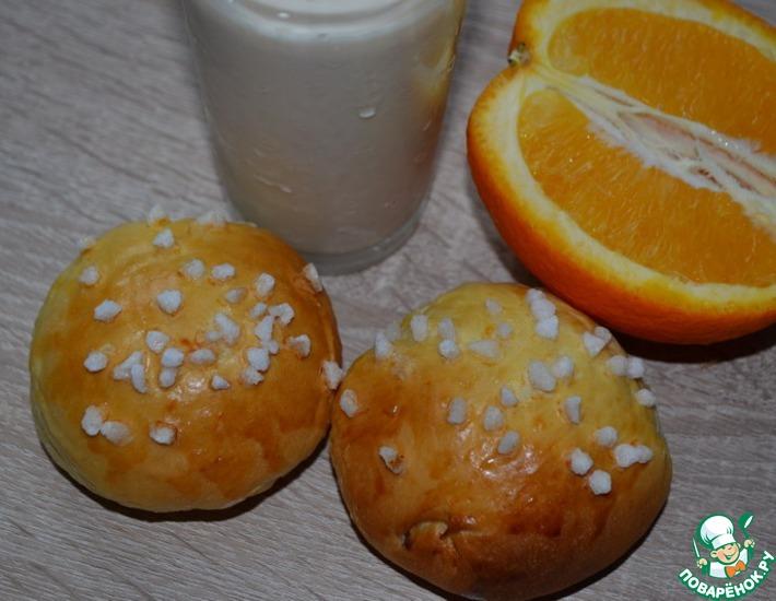 Рецепт: Булочки на апельсиновом соке