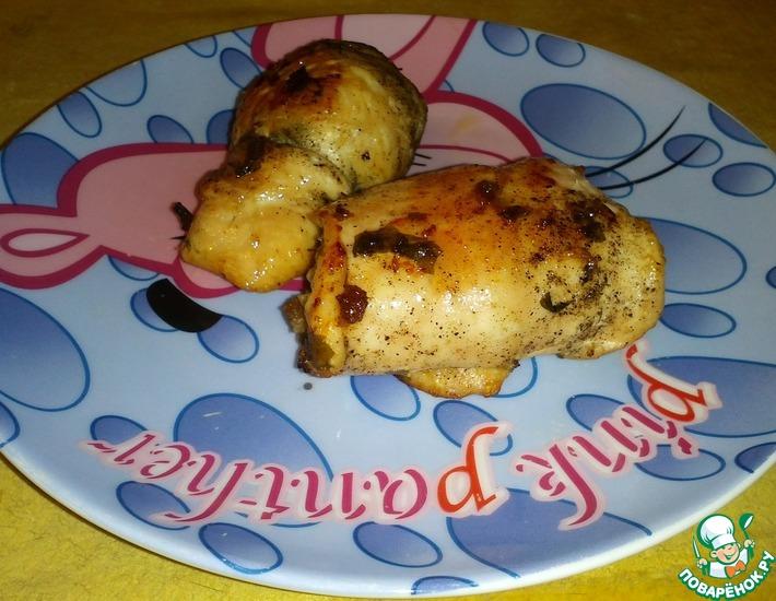 Рецепт: Куриные рулетики с ржаным хлебом