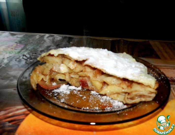 Рецепт: Яблочный пирог слоями