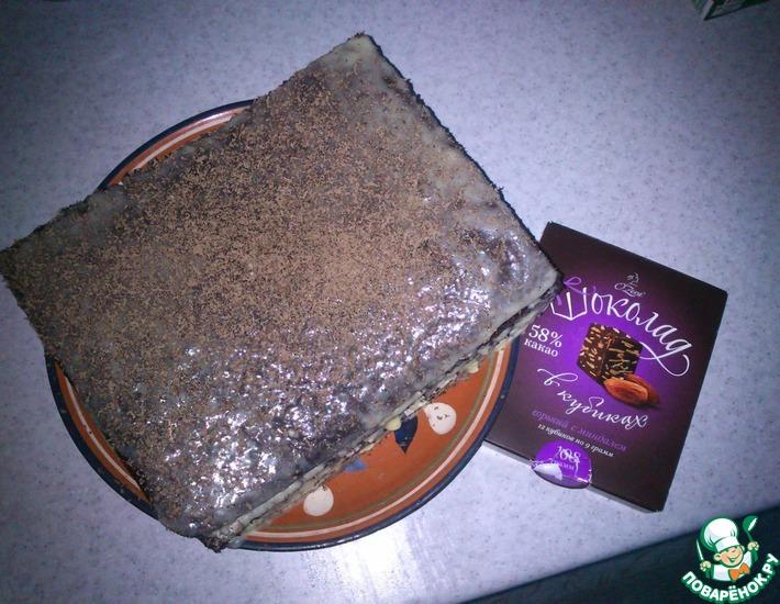 Рецепт: Шоколадный торт на кефире Ноченька
