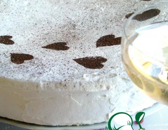 Рецепт: Праздничный кокосовый торт с кофейным кремом