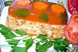 Рецепт: Рыбный холодец в томатном желе «Для разгону!»