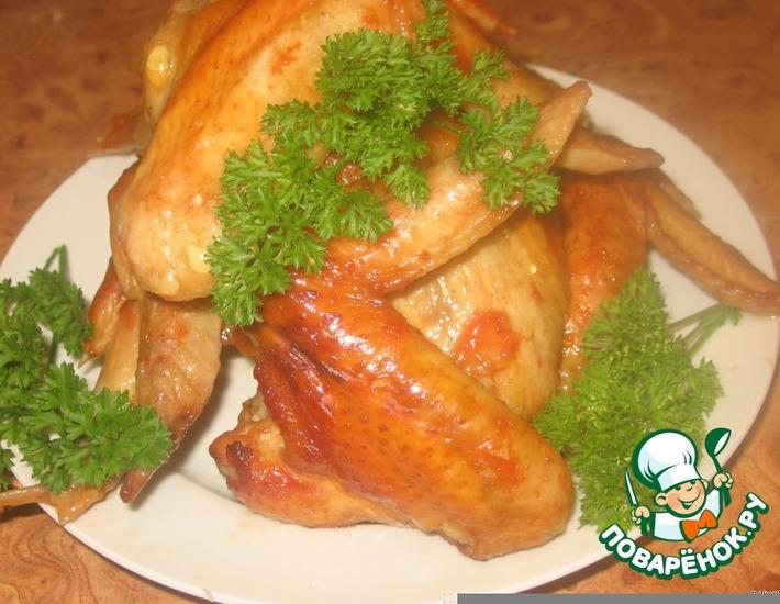 Рецепт: Курица в чесночно-медовом маринаде
