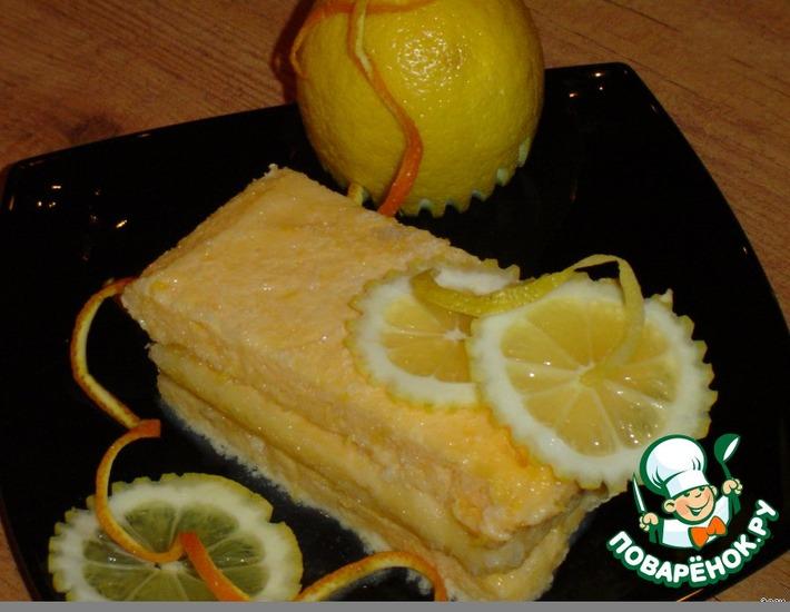 Рецепт: Замороженный десерт "Лимонное семифредо"