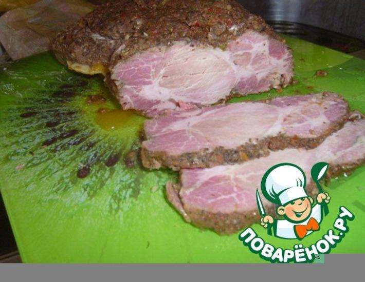 Рецепт: Свинина, запеченная в травах и приправах