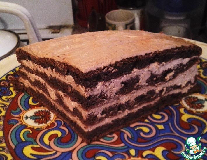 Рецепт: Шоколадный торт с творожным кремом по Дюкану