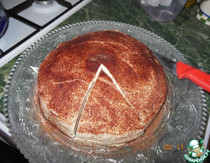 Рецепт: Торт блинный А-ля Тирамису