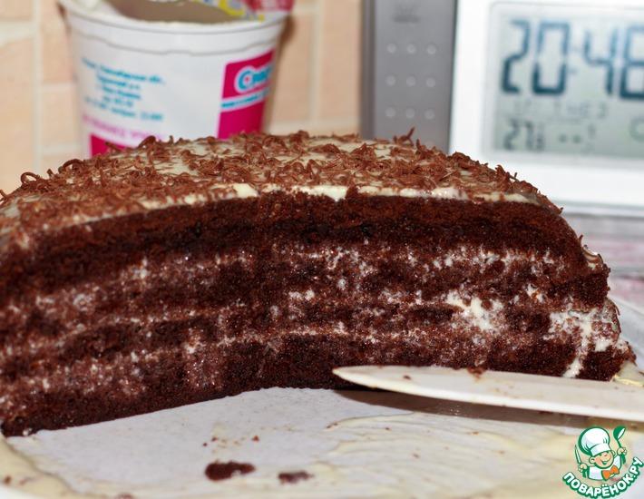 Рецепт: Торт Шоколад на кипятке для мультиварки
