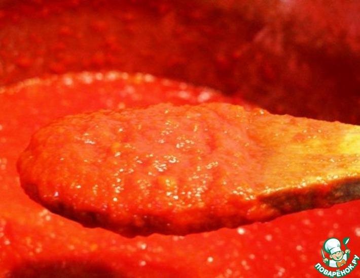 Рецепт: Основной томатный соус для пиццы