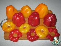 Разноцветные фаршированные перцы с орехами ингредиенты