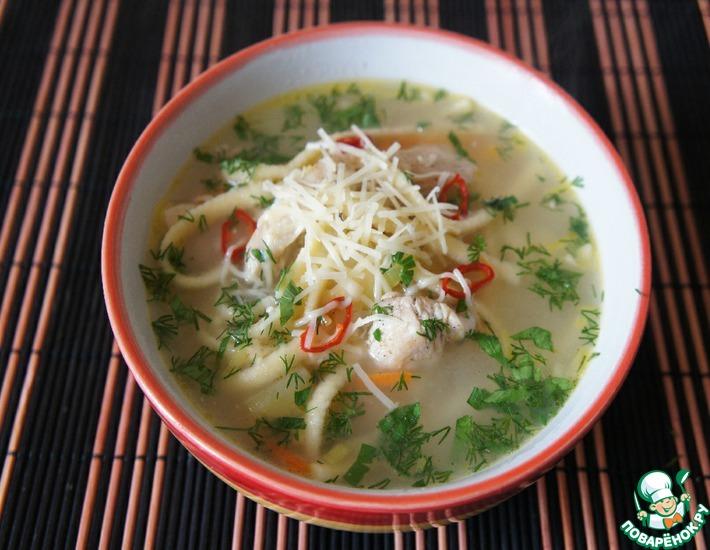 Рецепт: Куриный суп-лапша по-узбекски Саехат