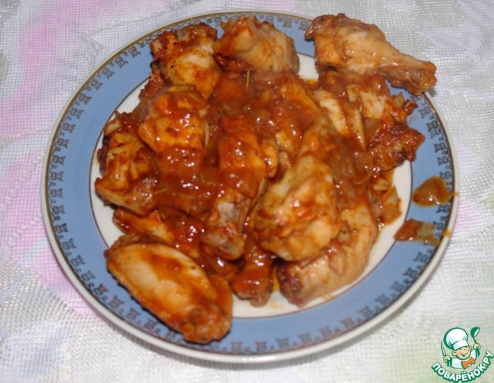 Рецепт: Куриные крылышки в имбирном маринаде