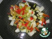 Болгарский перец, фаршированный рисом и овощами ингредиенты