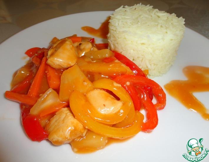 Рецепт: Курица по-китайски с рисом басмати