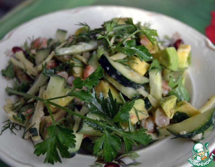 Рецепт: Салат из авокадо с креветками