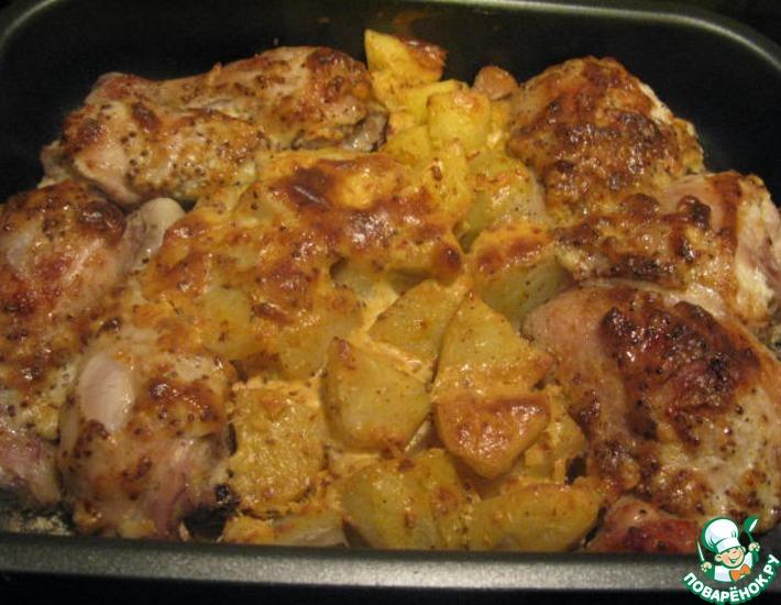 Рецепт: Жаркое с курицей и картофелем