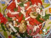 Пестрый салат с мидиями ингредиенты