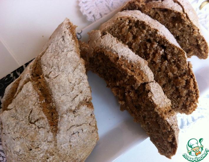 Рецепт: Быстрый бездрожжевой хлеб из трех ингредиентов