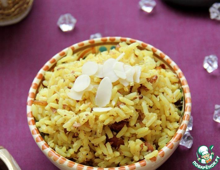 Рецепт: Рис по-индийски с лимоном и миндалем