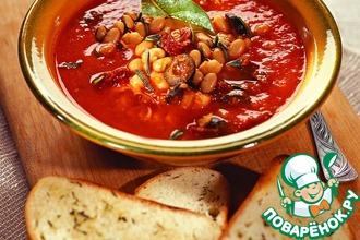 Рецепт: Итальянский томатный суп с гренками