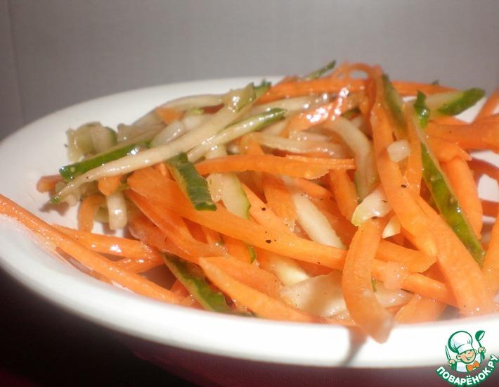 Рецепт: Морковно-огуречный салат