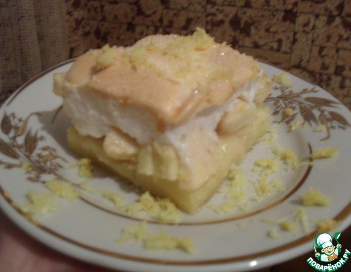 Рецепт: Пирог с яблоками под воздушной хмаркой