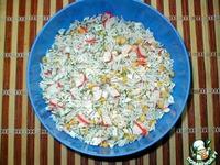 Крабовый салат с рисом и укропом ингредиенты