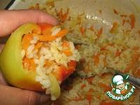 Болгарский перец, фаршированный рисом и овощами ингредиенты