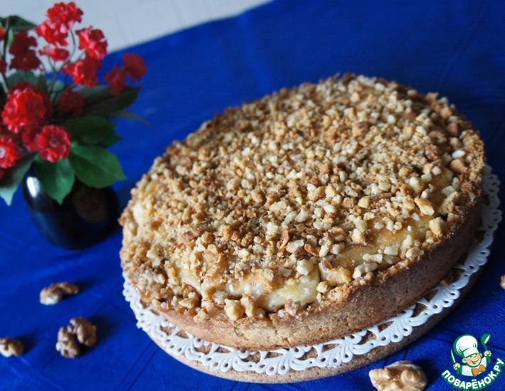 Рецепт: Хрустящий пирог с грушами и орехами