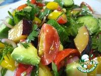 Овощной салат со сливами и авокадо ингредиенты