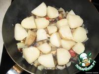 Картофель с овощами и запеченными ребрами ингредиенты