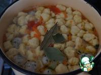 Суп с фрикадельками и клецками Весенний ингредиенты