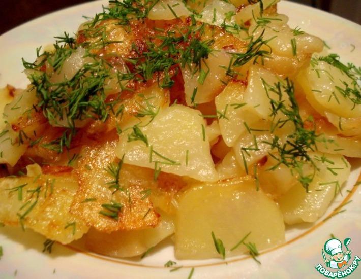 Рецепт: Жареный картофель в мультиварке