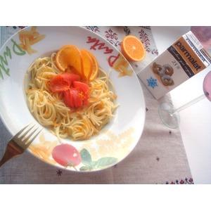 Спагетти со сливочным соусом и форелью