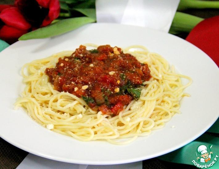 Рецепт: Спагетти с пепперони