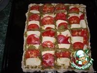 Пирог с моцареллой, помидорами и песто ингредиенты