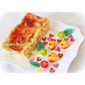 Десертная лазанья с грушей и сыром