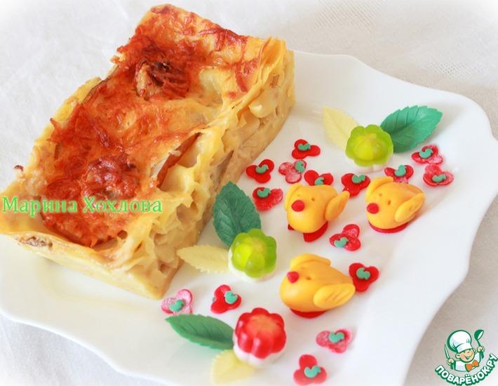 Рецепт: Десертная лазанья с грушей и сыром