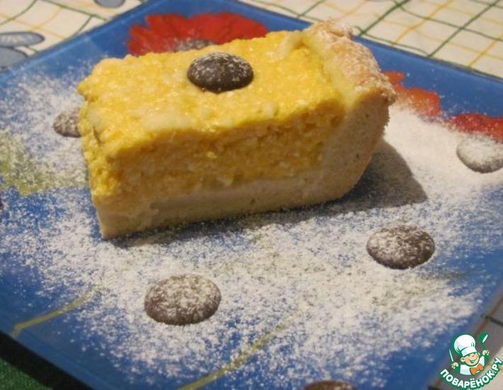 Рецепт: Пирог с творожно-тыквенной начинкой