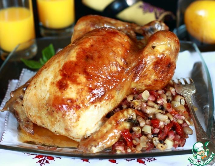 Рецепт: Цыпленок, фаршированный фасолью, от Гордона Рамзи
