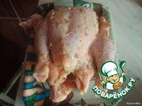 Курица, начиненная цитрусовыми и луком ингредиенты