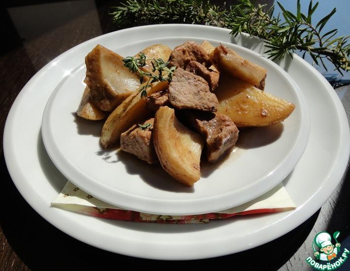 Рецепт: Свинина с картофелем и артишоками