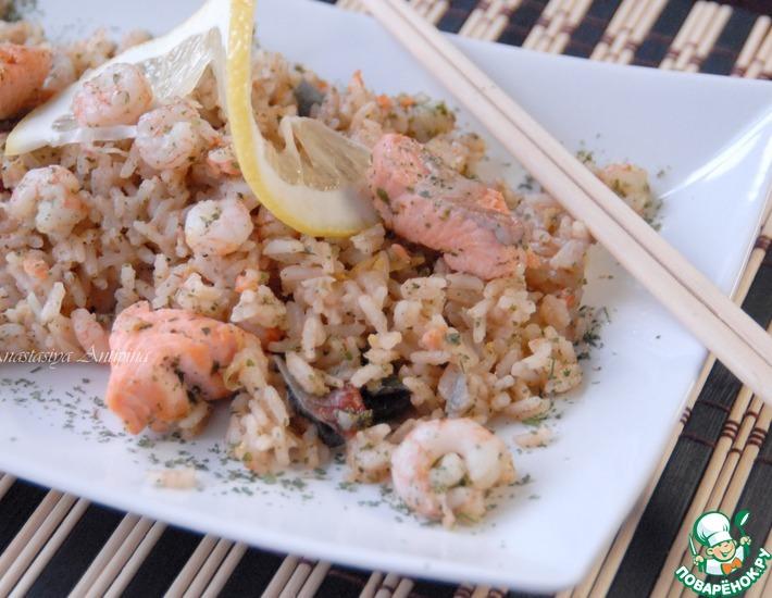 Рецепт: Рис с креветками в тайском стиле
