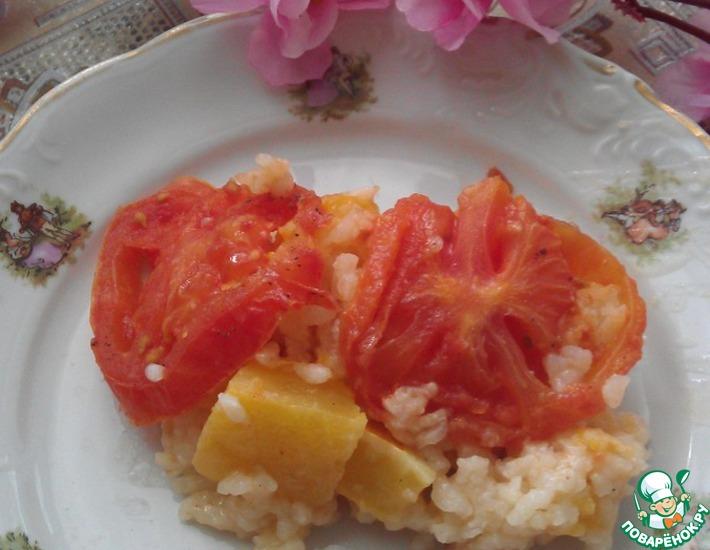 Рецепт: Рис с кабачками и помидорами