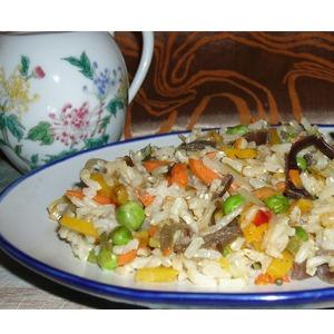 Романтический рис с овощами по-восточному