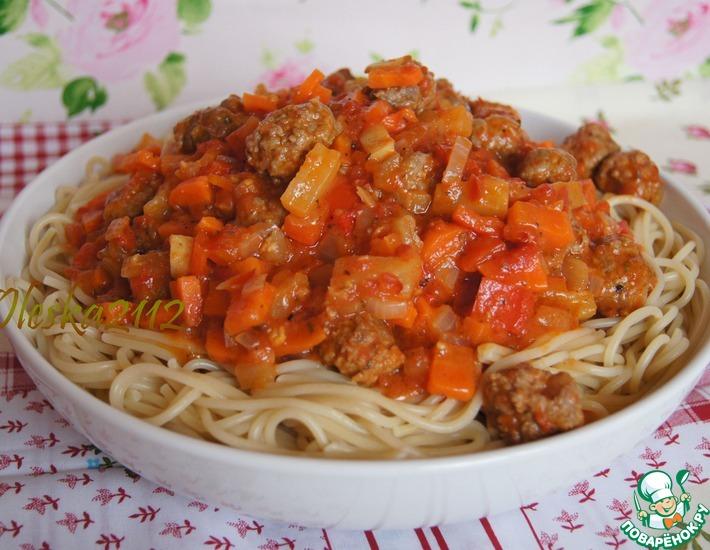Рецепт: Спагетти с итальянской подливой