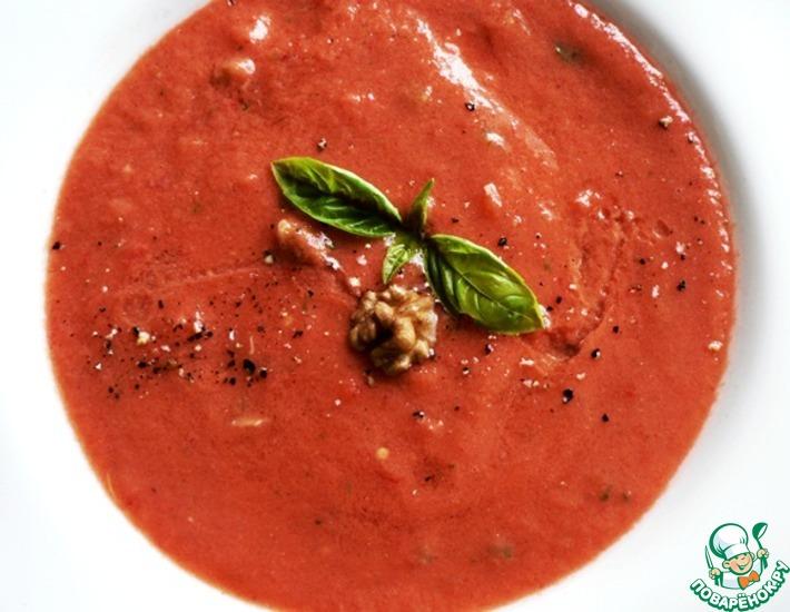 Рецепт: Томатный крем-суп с грецкими орехами