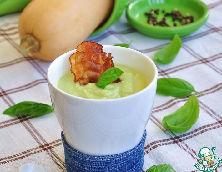Рецепт: Суп-пюре из брокколи, тыквы и лука-порея