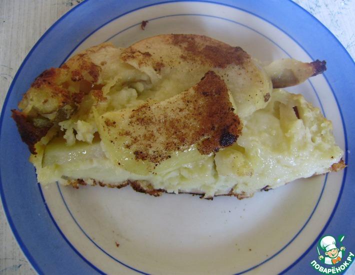 Рецепт: Блинный пирог с яблоками и грушами