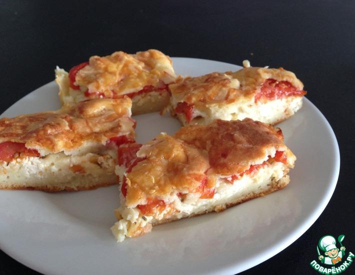 Рецепт: Пирог с сыром и помидорами